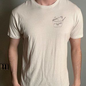 Large - Idubbbz Sabotage Tee, Ice Cream Man, Next Level Apparel T-Shirt, White